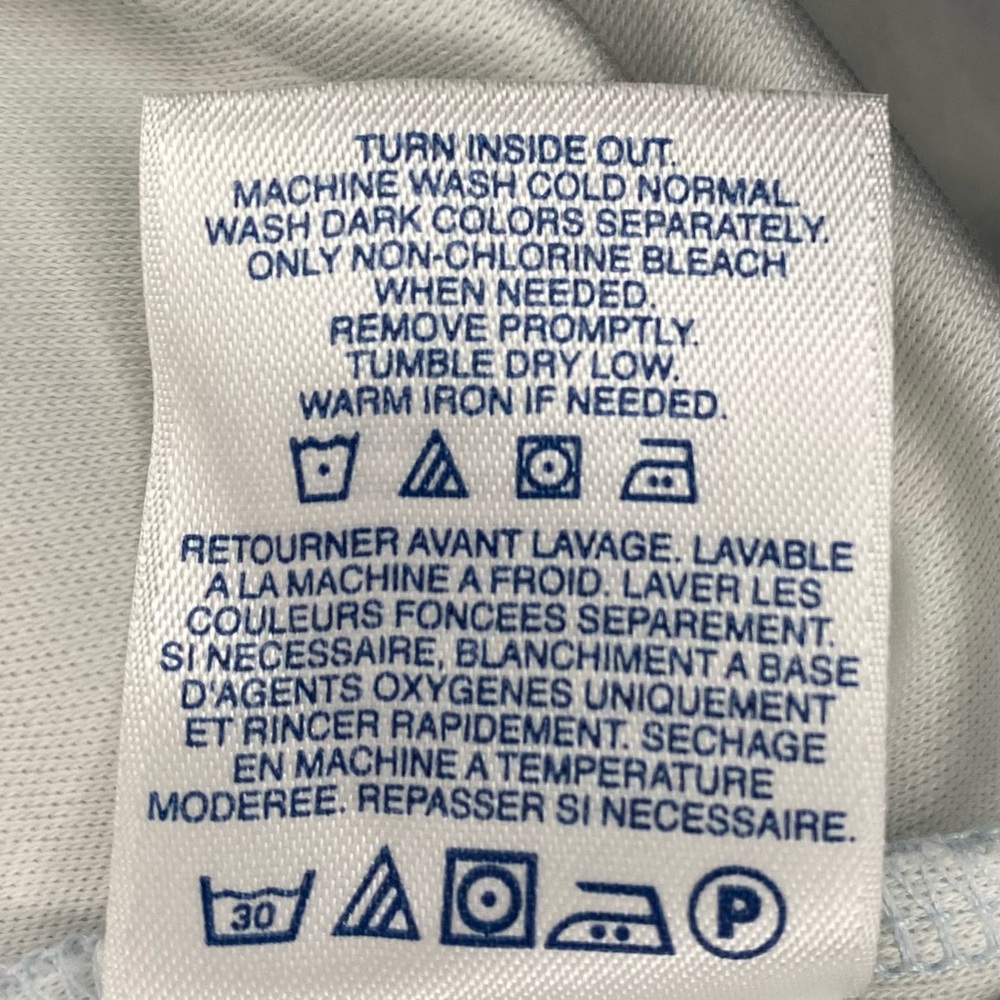 💥BOGO💥 Lands End Printed Polo. XL / P. Pretty pale blue bird print. Cotton - Picture 7 of 7